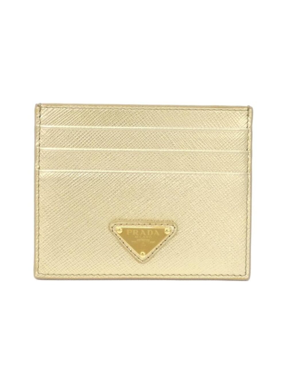 Prada Card Case Card Holders Gold